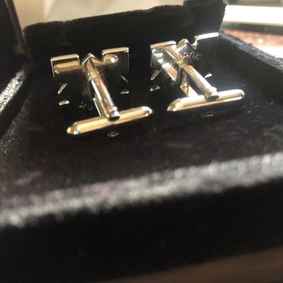 SWANK VINTAGE SILVER CUFFLINKS MINT CONDITION UNISEX ACCESSORIES GIFTS MEN LADY - Picture 5 of 5